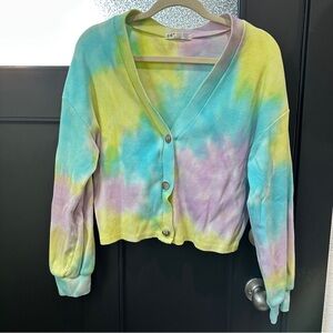 Jolt Tie-Dye 3-Button Cardigan
